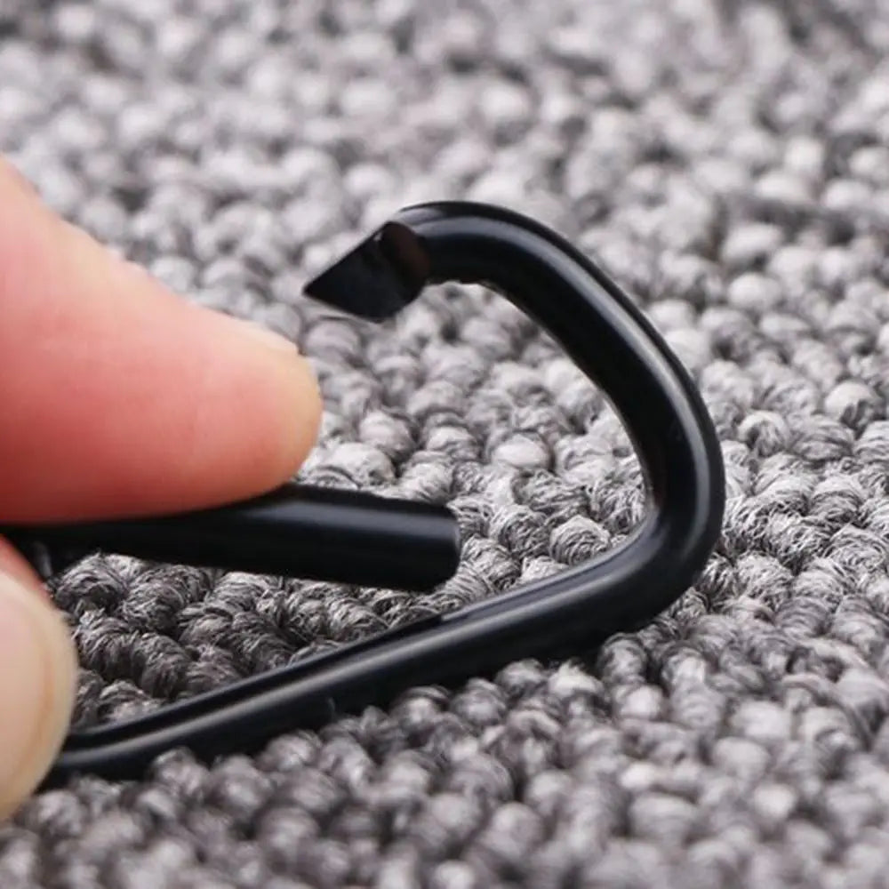 10-Pack Aluminum D-Shaped Carabiner Clip