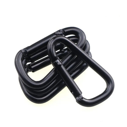 10-Pack Aluminum D-Shaped Carabiner Clip